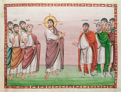 Ms. 24 Jesus und der Hauptmann von Kapernaum, aus dem Codex Egberti, ca. 980 von Ottonian